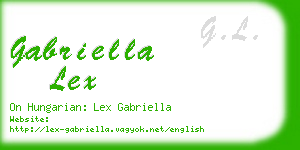 gabriella lex business card